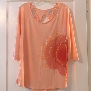 COPY - Cato — Live Well Collection— coral top with open back detailing —NWOT